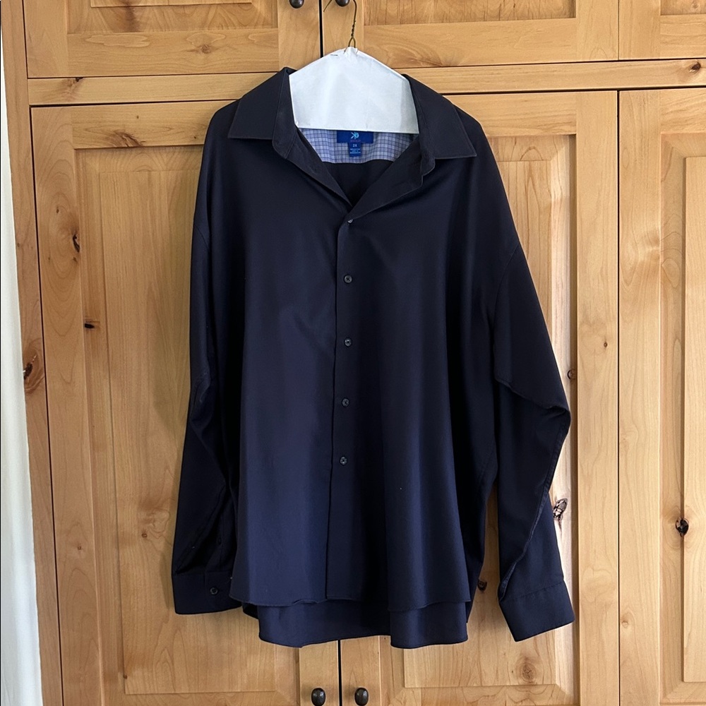 Dark Blue Button-Up Shirt